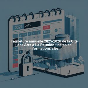 Fermeture annuelle 2025-2026 de la Cité des Arts à La Réunion : dates et informations clés