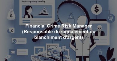 Financial Crime Risk Manager (Responsable du signalement du blanchiment d'argent)