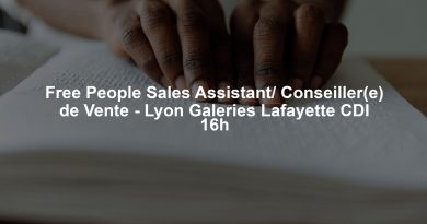Free People Sales Assistant/ Conseiller(e) de Vente - Lyon Galeries Lafayette CDI 16h