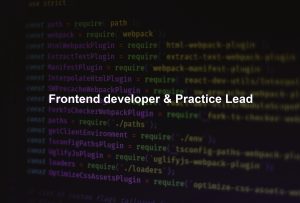 Frontend developer & Practice Lead