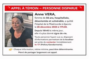 Ajaccio : appel à témoins après la disparition inquiétante d’une femme
