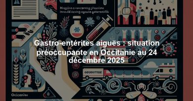 Gastro-entérites aiguës : situation préoccupante en Occitanie au 24 décembre 2025