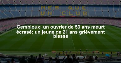 Gembloux: un ouvrier de 53 ans meurt écrasé; un jeune de 21 ans grièvement blessé
