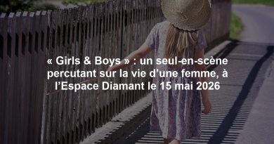 « Girls & Boys » : un seul-en-scène percutant sur la vie d’une femme, à l’Espace Diamant le 15 mai 2026