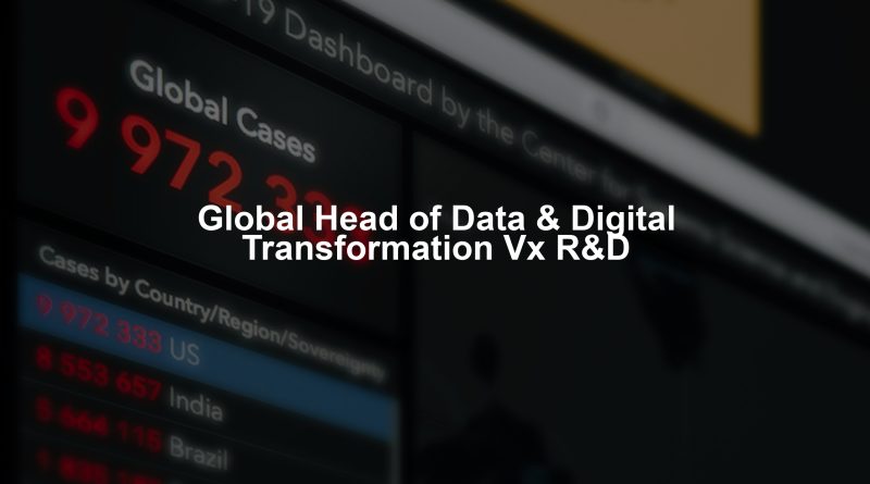 Global Head of Data & Digital Transformation Vx R&D