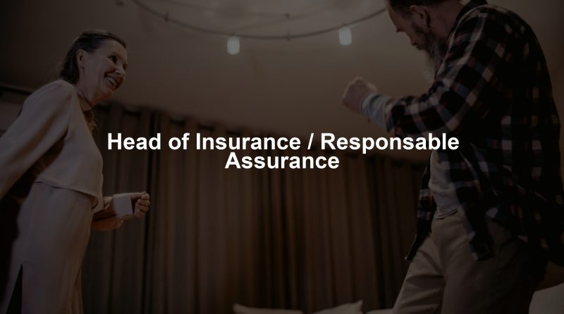 Head of Insurance / Responsable Assurance