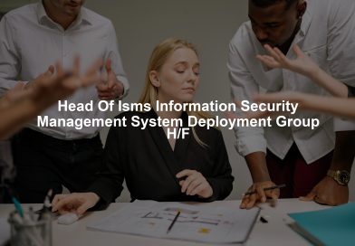 Head Of Isms Information Security Management System Deployment Group H/F