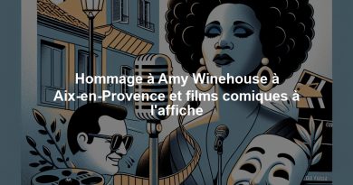 Hommage à Amy Winehouse à Aix-en-Provence et films comiques à l'affiche