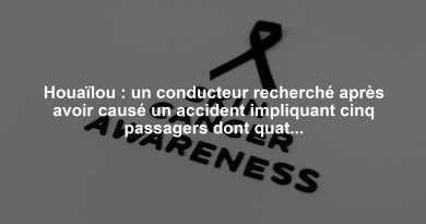Houaïlou : un conducteur recherché après avoir causé un accident impliquant cinq passagers dont quatre enfants