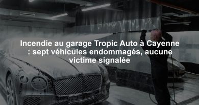 Incendie au garage Tropic Auto à Cayenne : sept véhicules endommagés, aucune victime signalée