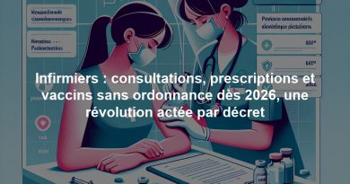 Infirmiers : consultations, prescriptions et vaccins sans ordonnance dès 2026, une révolution actée par décret