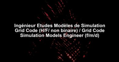 Ingénieur Etudes Modèles de Simulation Grid Code (H/F/ non binaire) / Grid Code Simulation Models Engineer (f/m/d)