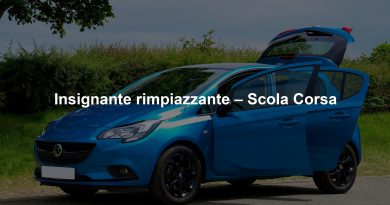 Insignante rimpiazzante – Scola Corsa