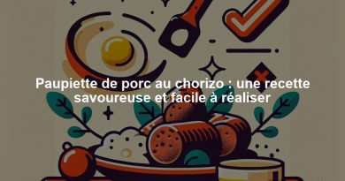 Paupiette de porc au chorizo : une recette savoureuse et facile à réaliser