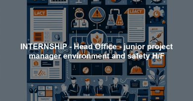 INTERNSHIP - Head Office - junior project manager environment and safety H/F