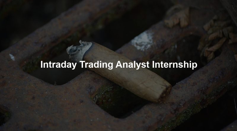 Intraday Trading Analyst Internship