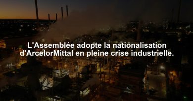L'Assemblée adopte la nationalisation d'ArcelorMittal en pleine crise industrielle.