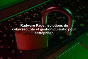Radware Page : solutions de cybersécurité et gestion du trafic pour entreprises