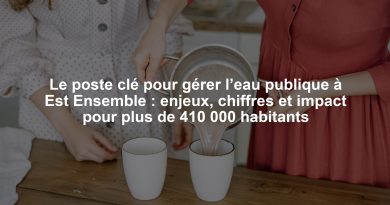 Le poste clé pour gérer l’eau publique à Est Ensemble : enjeux, chiffres et impact pour plus de 410 000 habitants