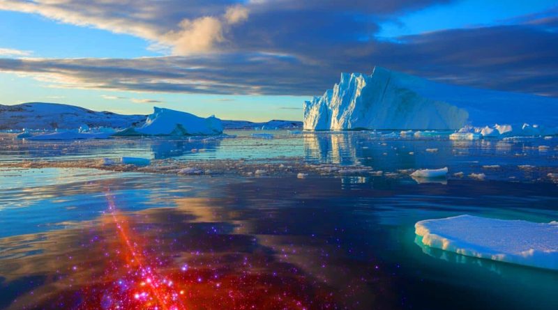 Illustration de l'analyse de la poussière cosmique pour prédire la fonte de la banquise arctique.