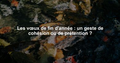 Les vœux de fin d'année : un geste de cohésion ou de prétention ?