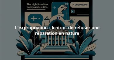 L'expropriation : le droit de refuser une réparation en nature