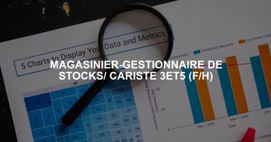 MAGASINIER-GESTIONNAIRE DE STOCKS/ CARISTE 3ET5 (F/H)