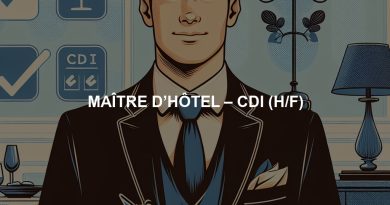 MAÎTRE D’HÔTEL – CDI (H/F)