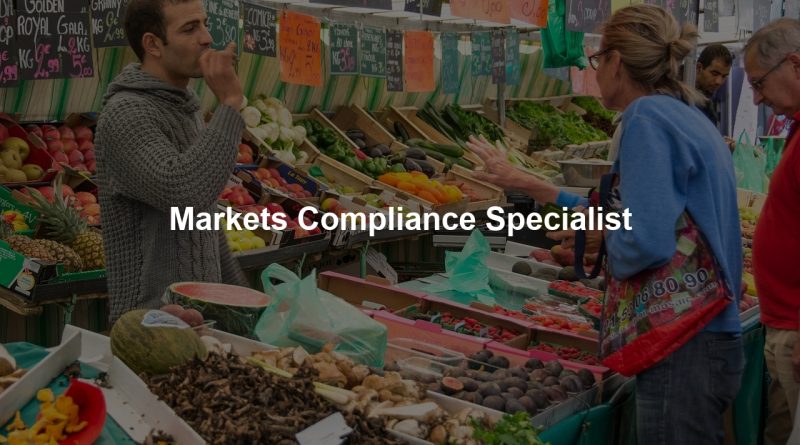 Markets Compliance Specialist