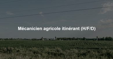 Mécanicien agricole itinérant (H/F/D)