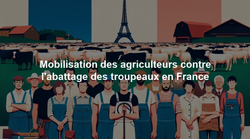 Mobilisation des agriculteurs contre l'abattage des troupeaux en France