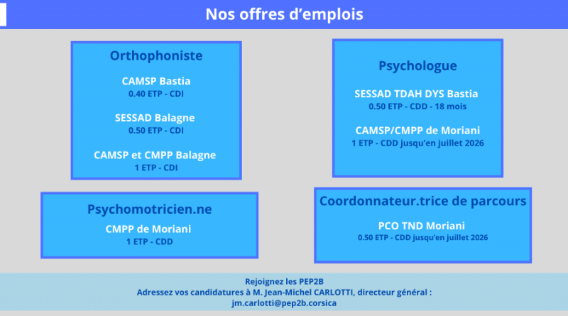 Découvrez les offres d'emplois disponibles chez PEP 2B