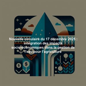 Nouvelle circulaire du 17 décembre 2025 : intégration des impacts socio-économiques dans la gestion de l’eau pour l’agriculture