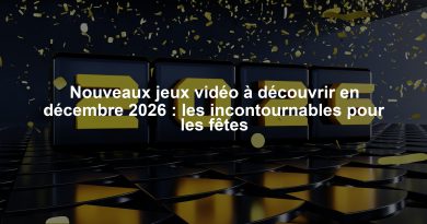 Nouveaux jeux vidéo à découvrir en décembre 2026 : les incontournables pour les fêtes