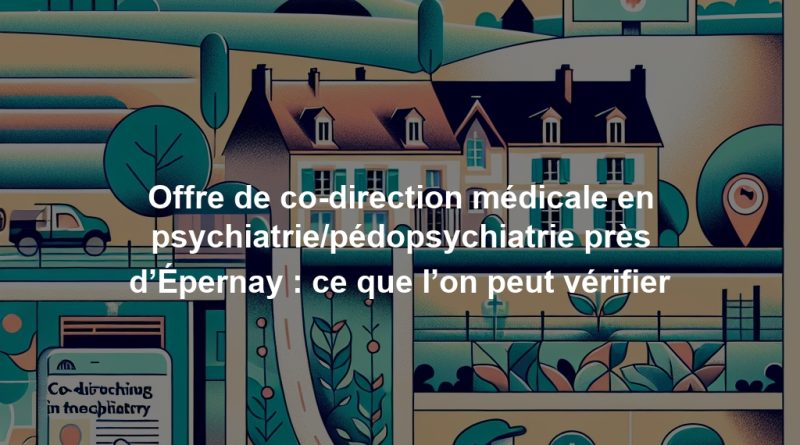 Offre de co-direction médicale en psychiatrie/pédopsychiatrie près d’Épernay : ce que l’on peut vérifier