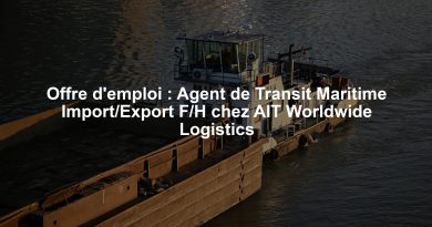 Offre d’emploi : Agent de Transit Maritime Import/Export F/H chez AIT Worldwide Logistics Offre d'emploi : Agent de Transit Maritime Import/Export F/H chez AIT Worldwide Logistics