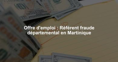Offre d'emploi : Référent fraude départemental en Martinique