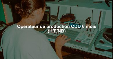 Opérateur de production CDD 6 mois (H/F/NB)