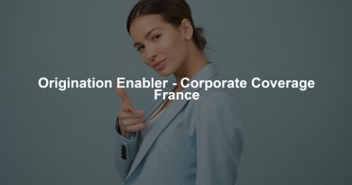 Origination Enabler - Corporate Coverage France