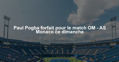 Paul Pogba forfait pour le match OM - AS Monaco ce dimanche