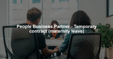 People Business Partner - Temporary contract (maternity leave)