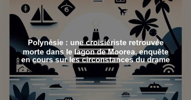 Polynésie : une croisiériste retrouvée morte dans le lagon de Moorea, enquête en cours sur les circonstances du drame