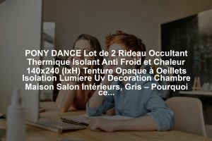 PONY DANCE Lot de 2 Rideau Occultant Thermique Isolant Anti Froid et Chaleur 140x240 (lxH) Tenture Opaque à Oeillets Isolation Lumiere Uv Decoration Chambre Maison Salon Intérieurs, Gris – Pourquoi ce produit mérite votre attention