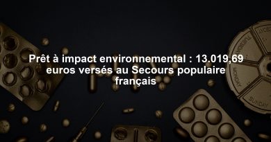 Prêt à impact environnemental : 13.019,69 euros versés au Secours populaire français
