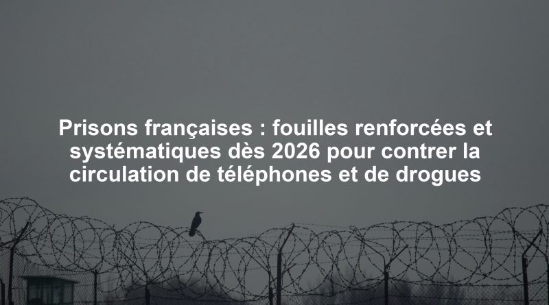 Prisons françaises : fouilles renforcées et systématiques dès 2026 pour contrer la circulation de téléphones et de drogues