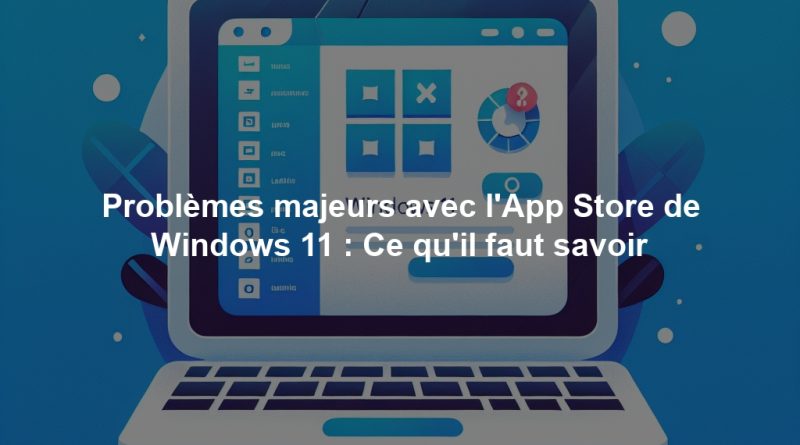 Problèmes majeurs avec l'App Store de Windows 11 : Ce qu'il faut savoir