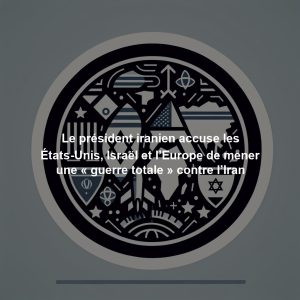 Le président iranien accuse les États-Unis, Israël et l’Europe de mener une « guerre totale » contre l’Iran