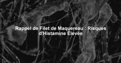 Rappel de Filet de Maquereau : Risques d'Histamine Élevée