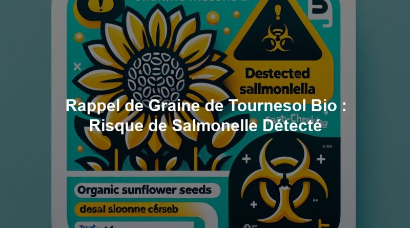 Rappel de Graine de Tournesol Bio : Risque de Salmonelle Détecté