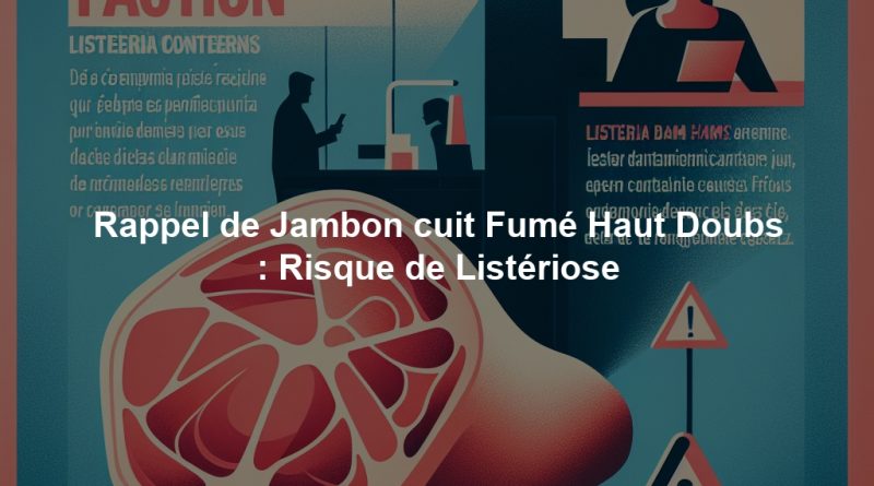 Rappel de Jambon cuit Fumé Haut Doubs : Risque de Listériose